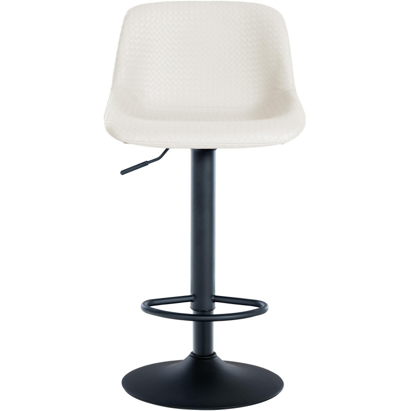 Lot de 2 tabourets de bar Loft simili cuir crème
