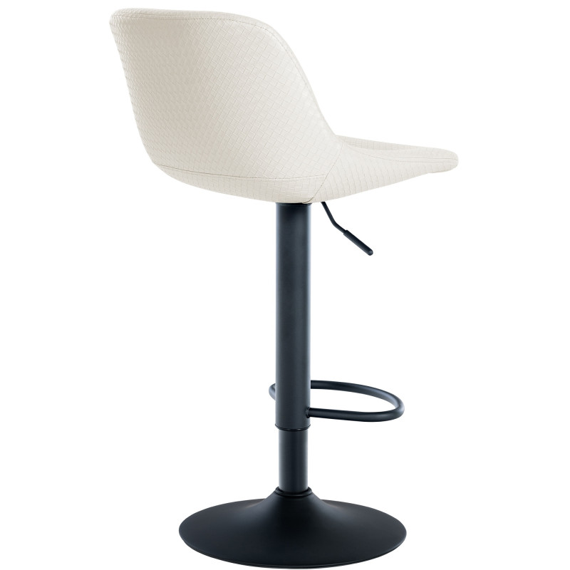 Lot de 2 tabourets de bar Loft simili cuir crème
