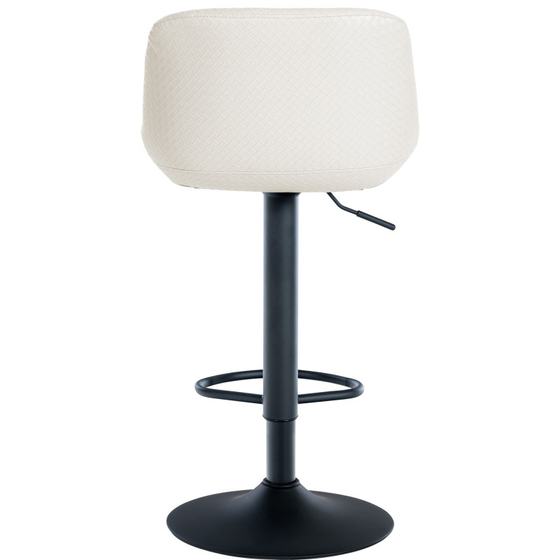 Lot de 2 tabourets de bar Loft simili cuir crème