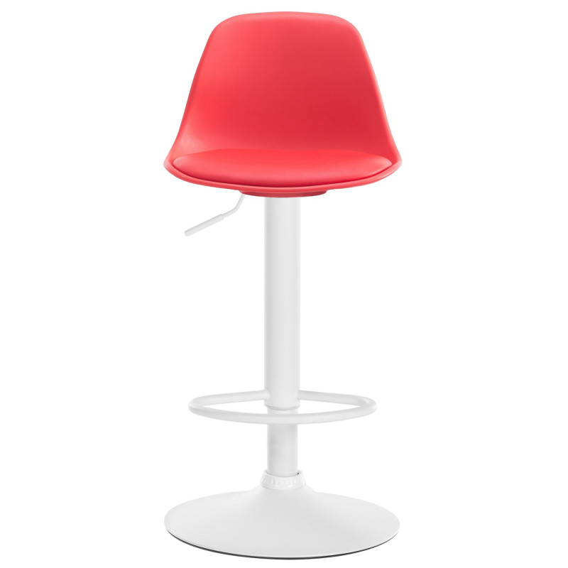 Tabouret de bar Kiel, similicuir rouge