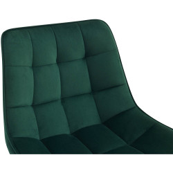 Lot de 2 tabourets de bar en velours Dartford vert