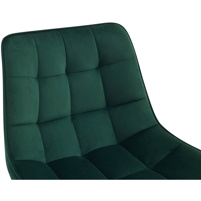 Lot de 2 tabourets de bar en velours Dartford vert