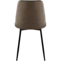 Ensemble de 2 chaises de salle à manger Gifford en velours anthracite