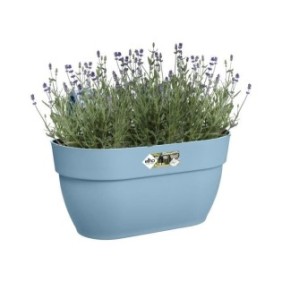 ELHO - Pot de fleurs -  Vibia Campana Easy Hanger Medium - Bleu Vintage - Balcon extérieur - L 24.1 x W 36 x H 26.5 cm