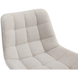 Lot de 2 tabourets de bar en tissu Dartford crème