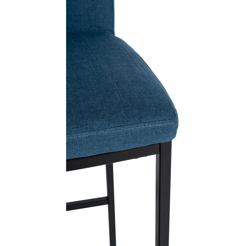 Tabouret de bar Freeport tissu B bleu