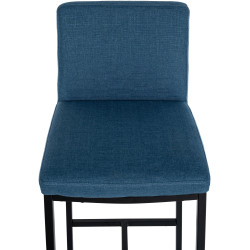 Tabouret de bar Freeport tissu B bleu