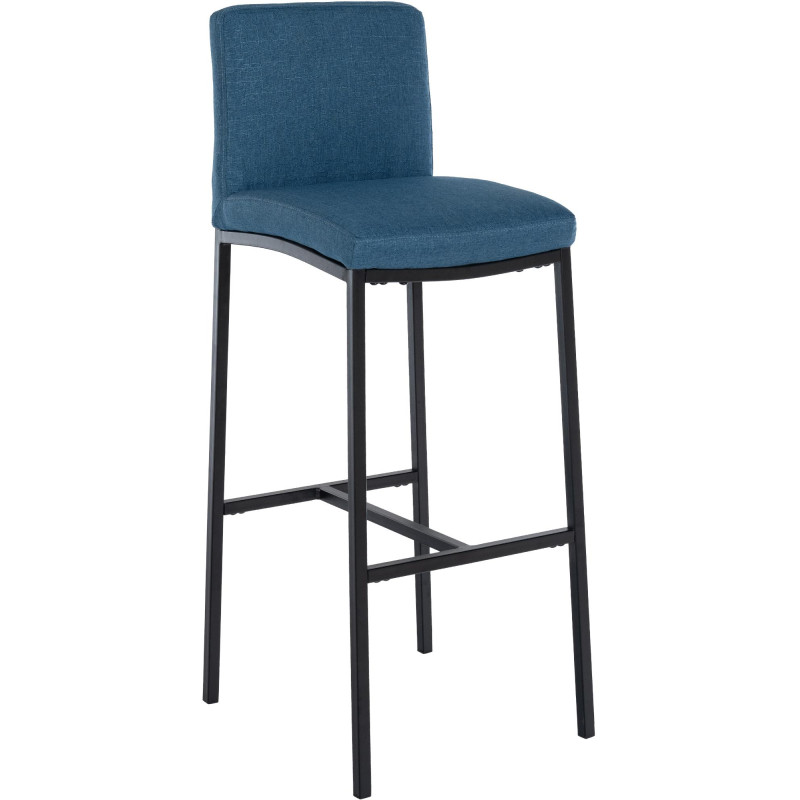 Tabouret de bar Freeport tissu B bleu