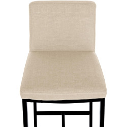 Tabouret de bar Freeport tissu B crème