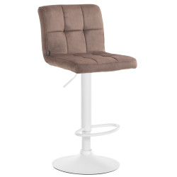Tabouret de bar en velours du Pérou brun