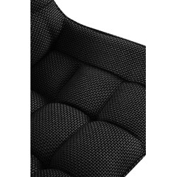 Ensemble de 2 chaises Saranda, tissu noir et gris titane