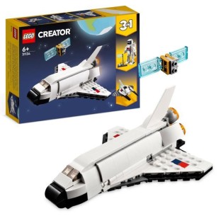 LEGO Creator 3-en-1 31134 La Navette Spatiale, Jouet Figurine Astronaute avec Vaisseau, Enfants 6 Ans