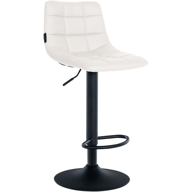Tabouret de bar Jerry simili cuir blanc