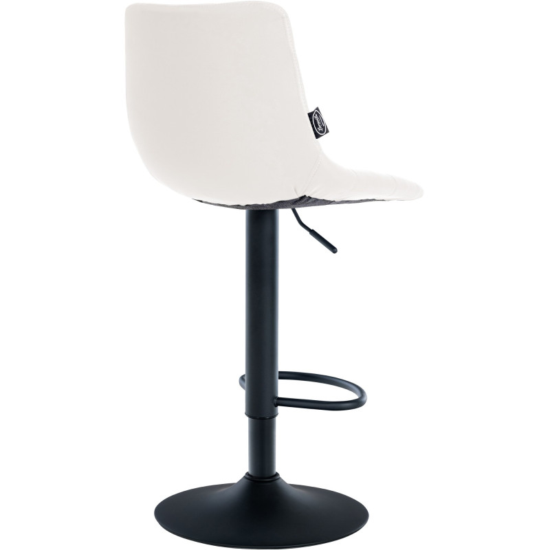 Tabouret de bar Jerry simili cuir blanc