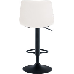 Tabouret de bar Jerry simili cuir blanc