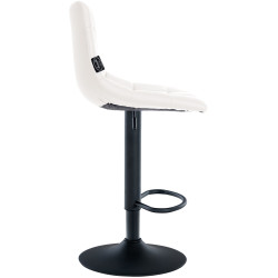 Tabouret de bar Jerry simili cuir blanc