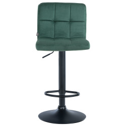 Lot de 2 tabourets de bar en velours Pérou vert