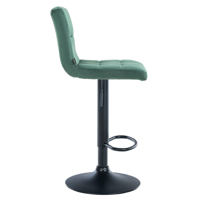 Lot de 2 tabourets de bar en velours Pérou vert