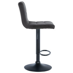 Lot de 2 tabourets de bar en velours Pérou noir