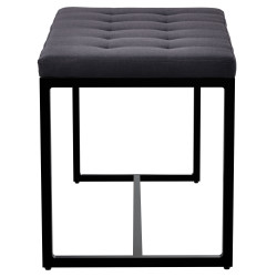 Banc en tissu Barci B noir