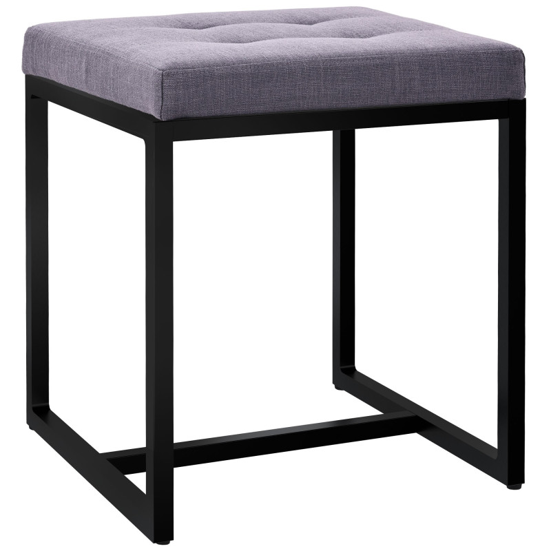 Tabouret en tissu Barci B gris foncé