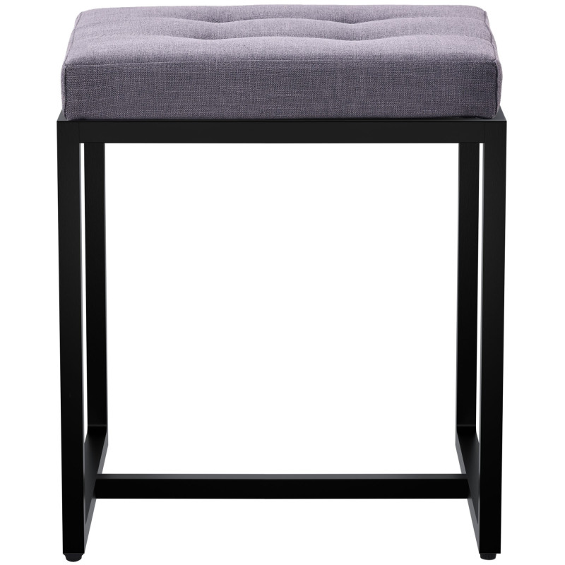 Tabouret en tissu Barci B gris foncé
