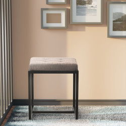 Tabouret en tissu Barci B gris