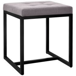 Tabouret en tissu Barci B gris