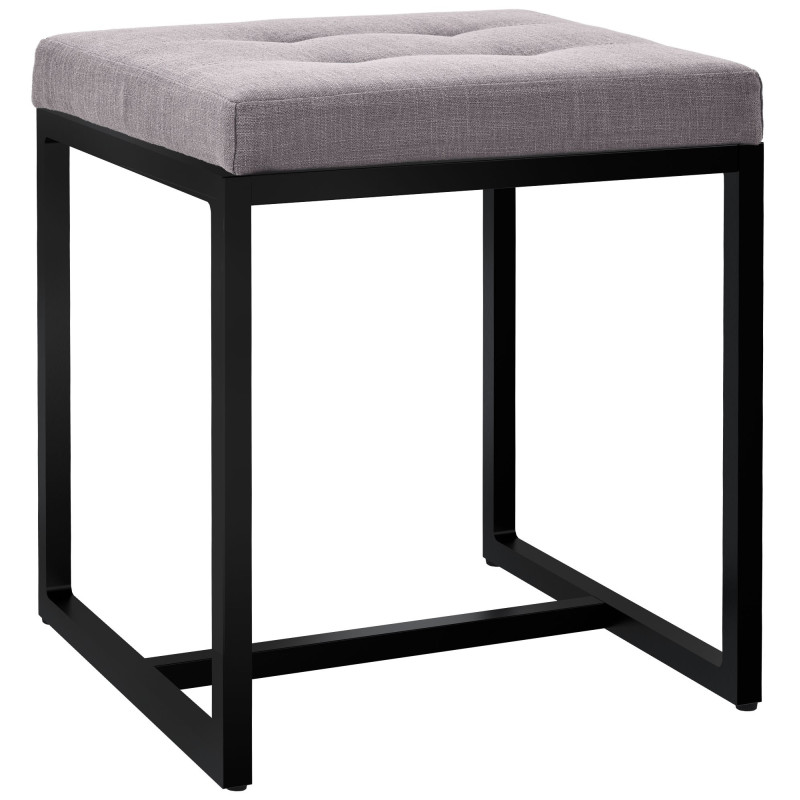 Tabouret en tissu Barci B gris