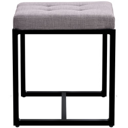 Tabouret en tissu Barci B gris