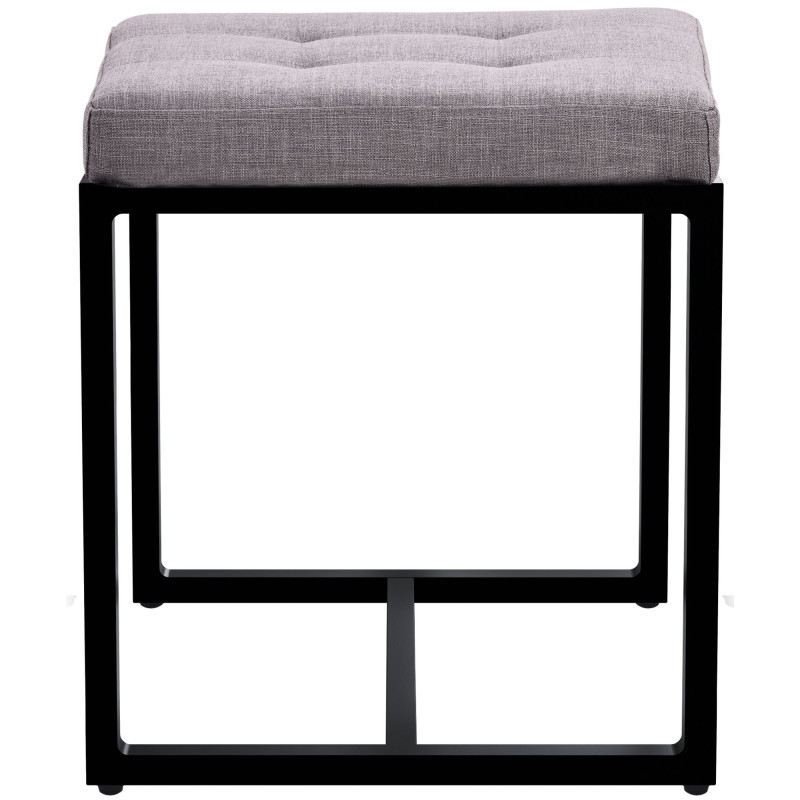 Tabouret en tissu Barci B gris