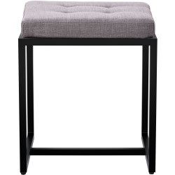 Tabouret en tissu Barci B gris