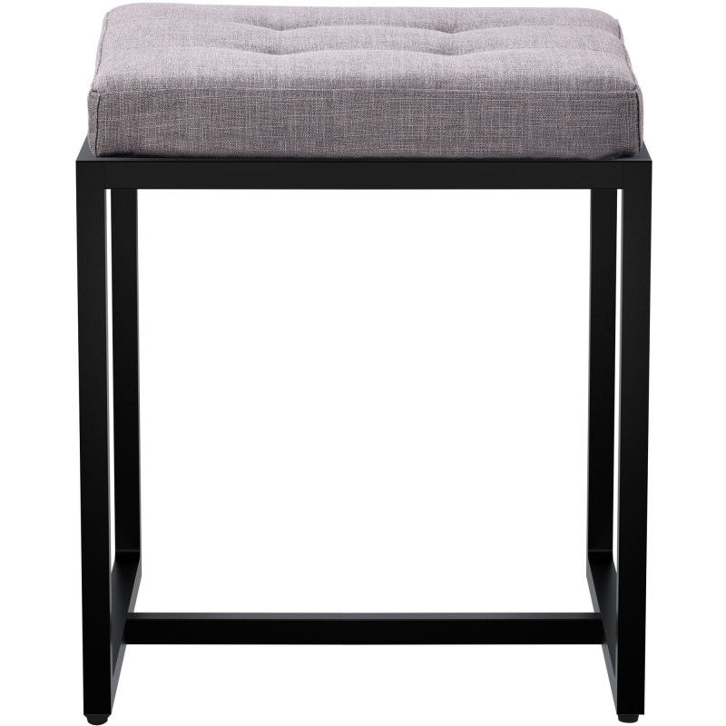 Tabouret en tissu Barci B gris