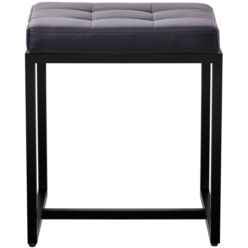 Tabouret Barci B en cuir artificiel noir