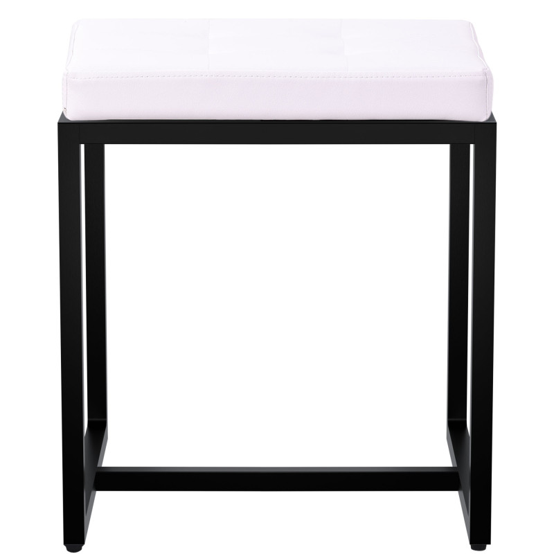 Tabouret Barci B en cuir artificiel blanc