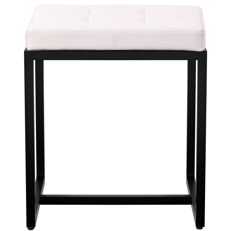 Tabouret Barci B en cuir artificiel crème