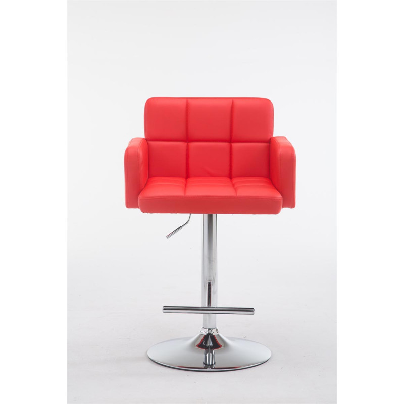 Tabouret de bar Los Angeles simili cuir C rouge