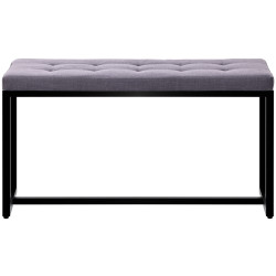 Banc en tissu Barci B gris foncé