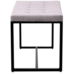 Banc en tissu Barci B gris