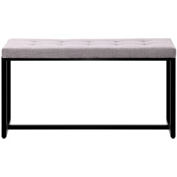 Banc en tissu Barci B gris
