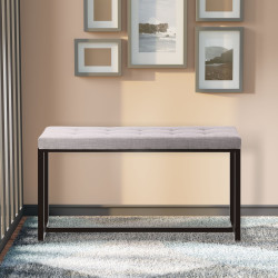 Banc en tissu Barci B gris