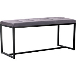 Banc en cuir artificiel Barci B gris