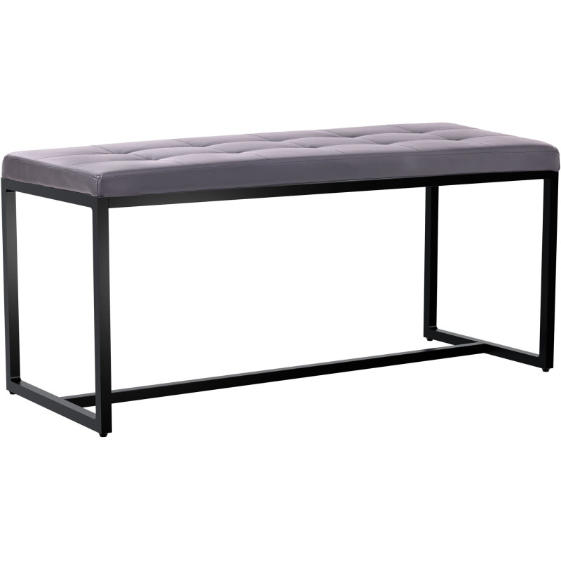 Banc en cuir artificiel Barci B gris