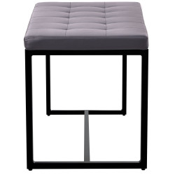 Banc en cuir artificiel Barci B gris