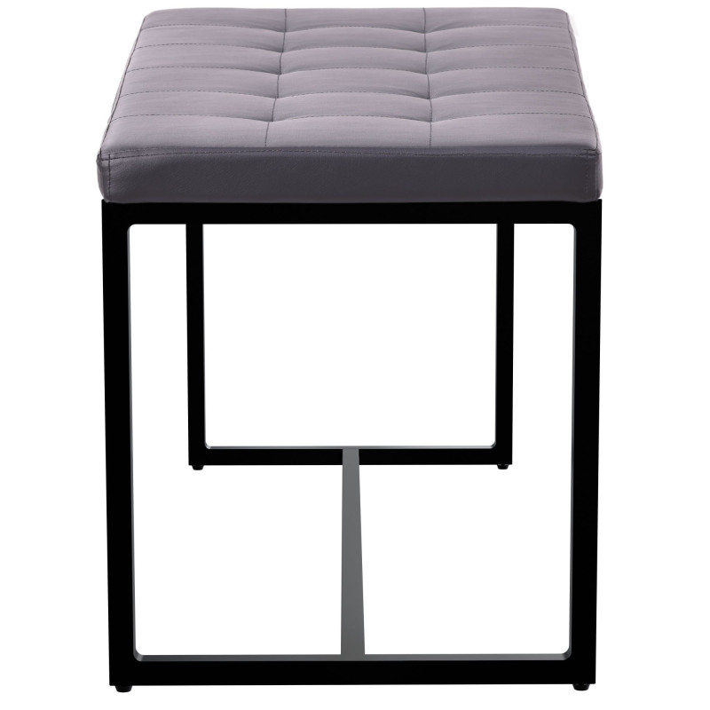 Banc en cuir artificiel Barci B gris