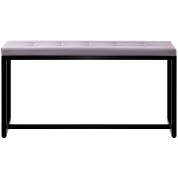 Banc en cuir artificiel Barci B gris