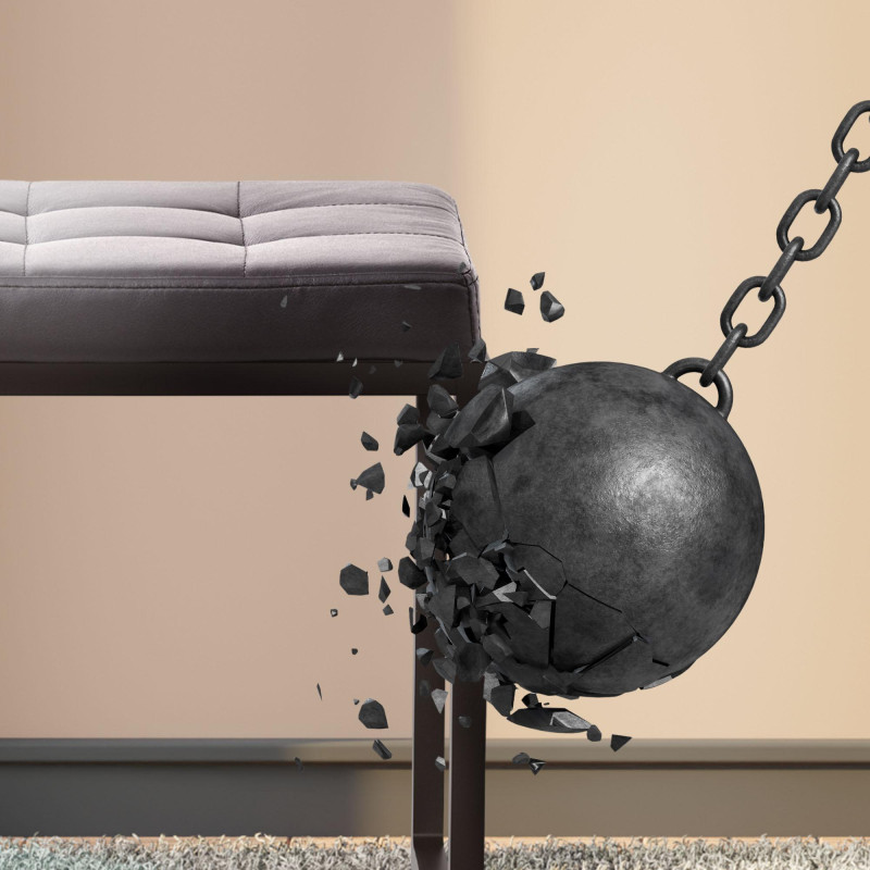 Banc en cuir artificiel Barci B noir