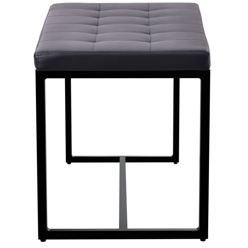 Banc en cuir artificiel Barci B noir