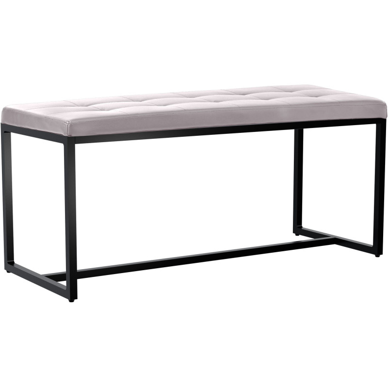 Banc en cuir artificiel Barci B blanc