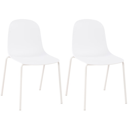 Lot de 2 chaises Hardin en blanc